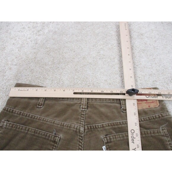 VINTAGE Levis Jeans Men 33x25 Brown White Tab Corduroy Bootcut Western 80s USA - Picture 12 of 14